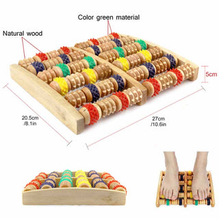 Compra type-7 BYEPAIN Wooden Exercise Roller Trigger Point Muscle Massager