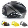 Aero Helmet TT Time Trial Bicycle Helmet For Women & Men with Goggles