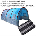 Large Camping tent Canvas Fiberglass 5-8 People Family Tunnel tent  