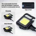 Mini LED rechargeable Flashlight Keychain Light Portable
