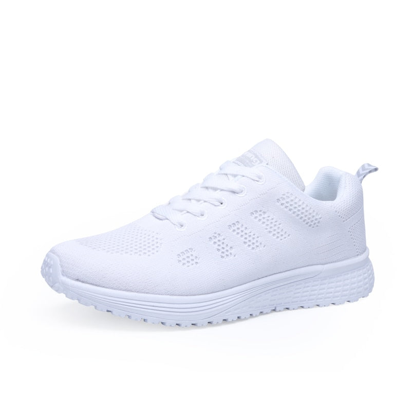 Buy white Sport Running Shoes Women Air Mesh Breathable Walking Women Sneakers Comfortable White Fashion Casual Sneakers Chaussure Femme