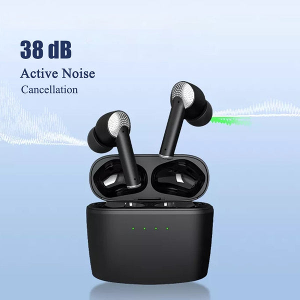 J8 ANC TWS Bluetooth 5.2 Earphones Wireless Active Noise Cancelling 