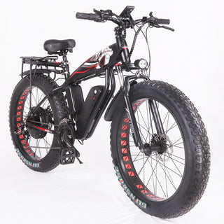 2000W 48V electric bicycle 26 inch 4.0 thick tire electric snowmobile 17ah battery portable electric mountain bike