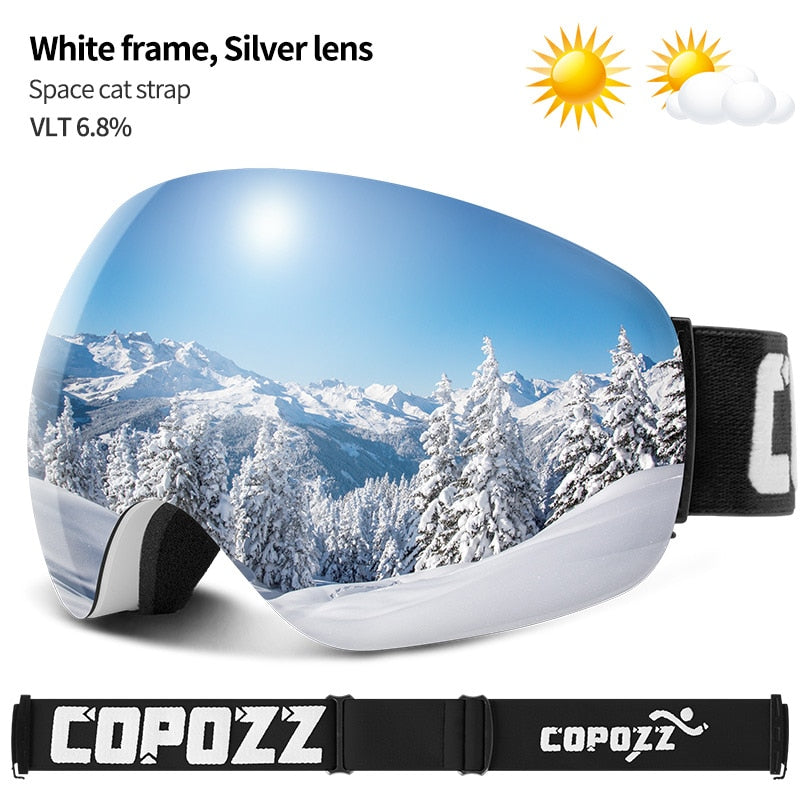 Buy ws-goggle-only COPOZZ Anti-Fog Ski Spherical Frameless Ski Goggles 100% UV400 Protection