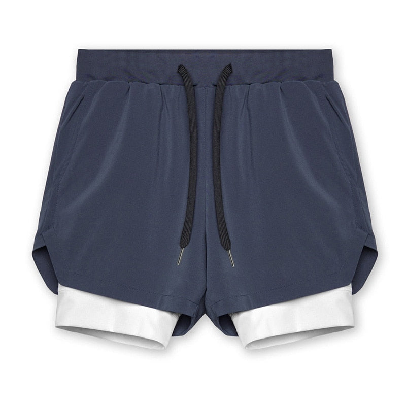  Breathable Double layer sport shorts for Men 