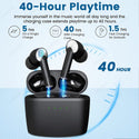 Juessen J8 ANC TWS Bluetooth 5.2 Wireless Earphones with  Active Noise Cancelling Low Latency 4-mic ENC and Mic 