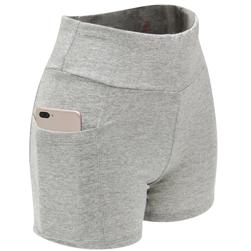 Compra 2-light-hemp-grey 2022 Women&amp;#39;s Yoga Pants Gym Pants Sports Running Shorts Quick Dry Leggings Cycling Push-Ups Safety Panties with Side Pockets