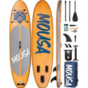 |200007763:201336100;14:193#Standard set|200007763:201336103;14:193#Standard setMousa 11ft  Inflatable Paddle Board, wood effect with 9 free parts