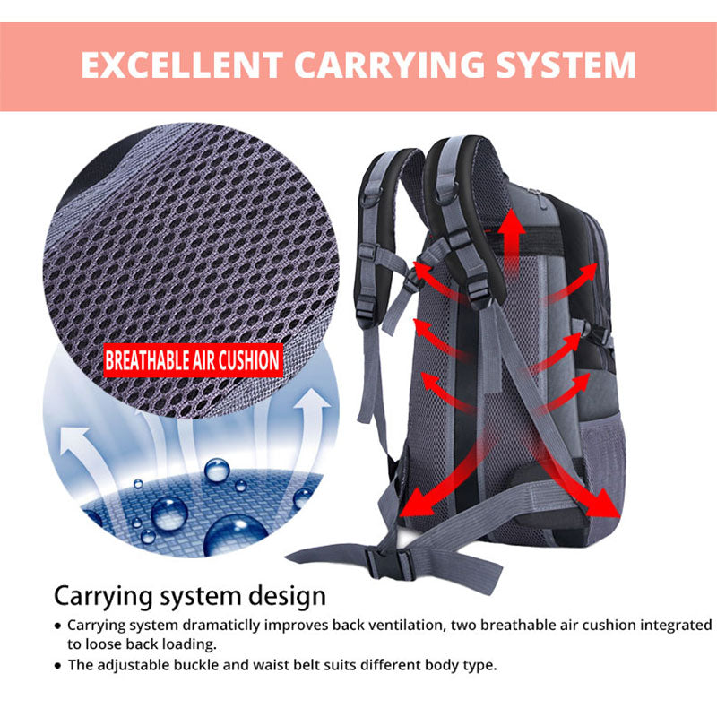 Quality Nylon Waterproof Travel Backpacks Men Climbing Gym Bags 