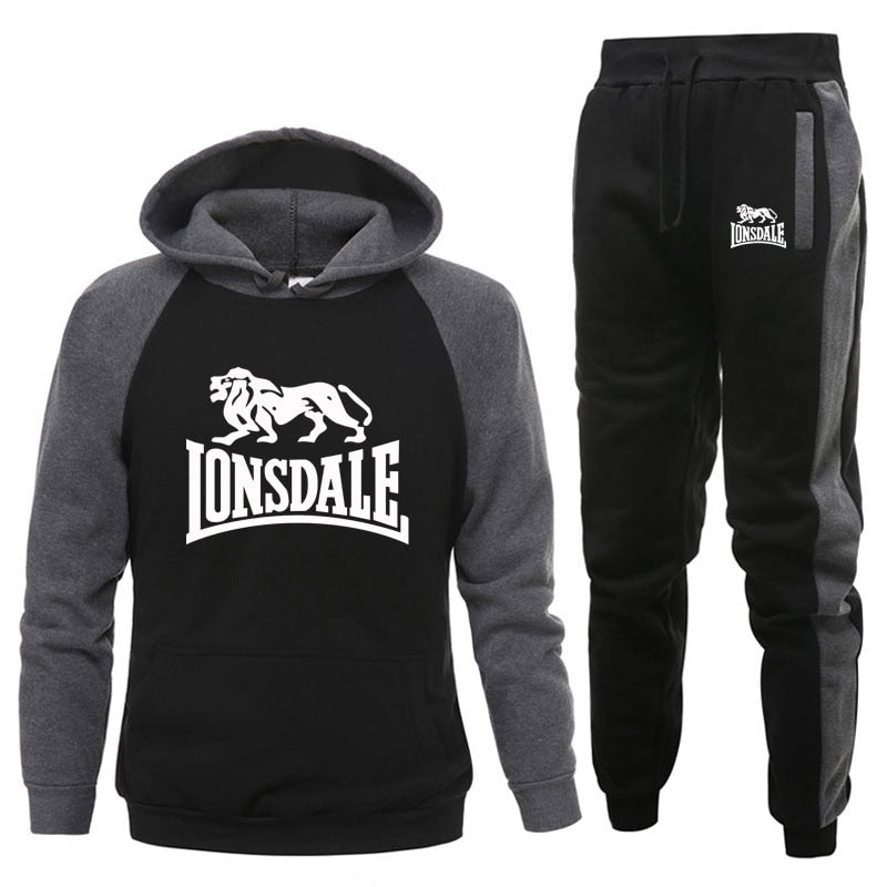 Men's 2-piece Lonsdale Tracksuit Sports Hoodie and tracksuit bottoms