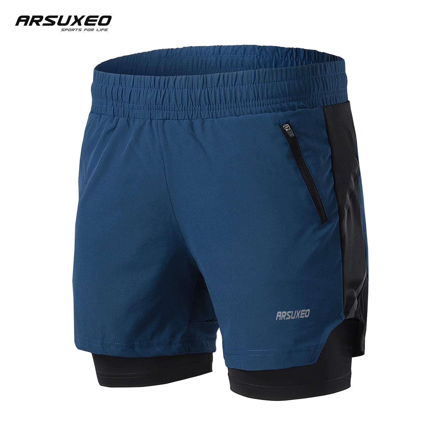 2 In 1 Sports shorts for with external pockets Men