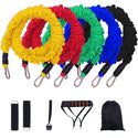 100-150LB Tube Resistance Bands Set with Protective Nylon Sleeves