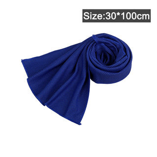 Buy navy-blue-3 Microfiber Towel Quick-Dry Summer Thin Travel Breathable Beach Towel Outdoor Sports Running Yoga Gym Camping Cooling Scarf
