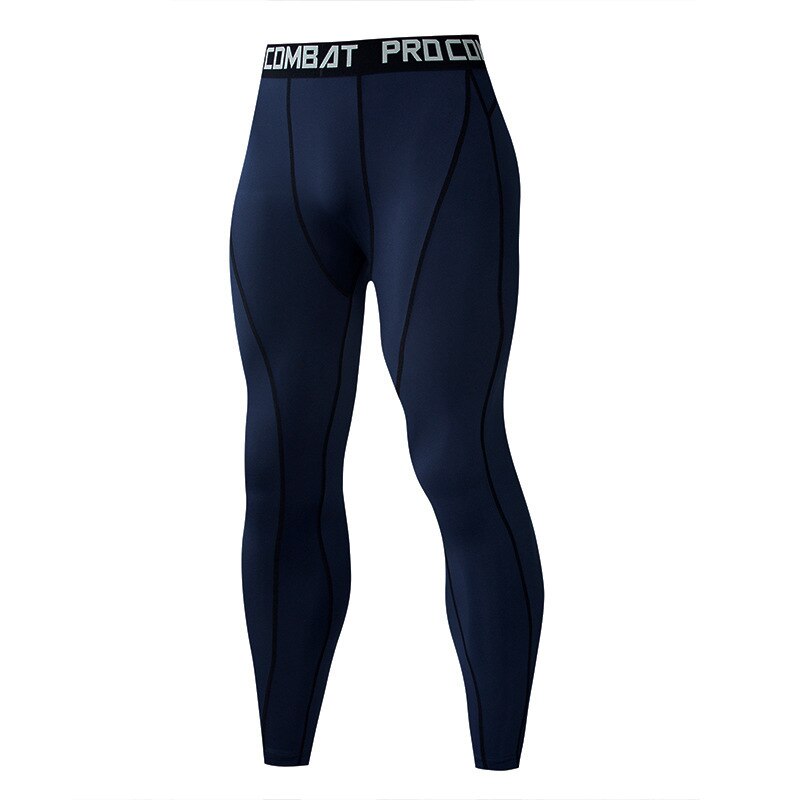 Comprar blue Men Compression Tight Leggings for Running Sports and yoga. Quick Dry, sweat absorbent.