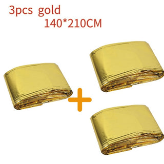 Compra 3pcs-140cm-gold Emergency Blanket Surviving First Aid Rescue Foil Thermal Blanket