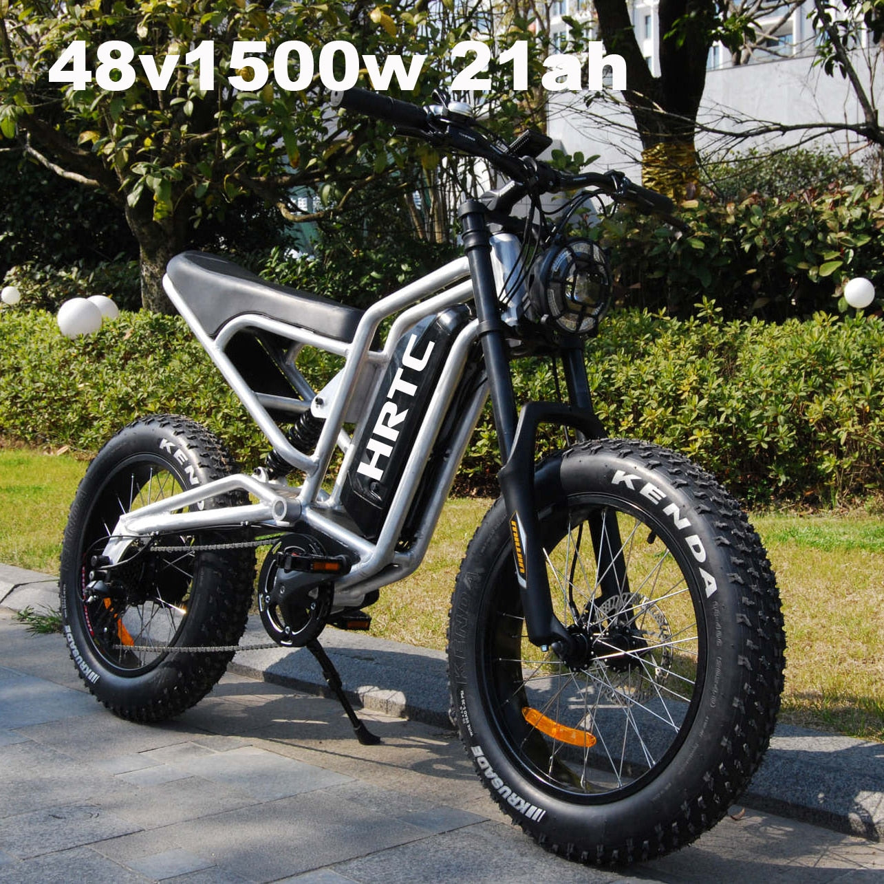 20 inch off-road moped wide tire lithium battery snowmobile mountain bike electric bicycle 48V snow fertilizer tire bicycle - 0