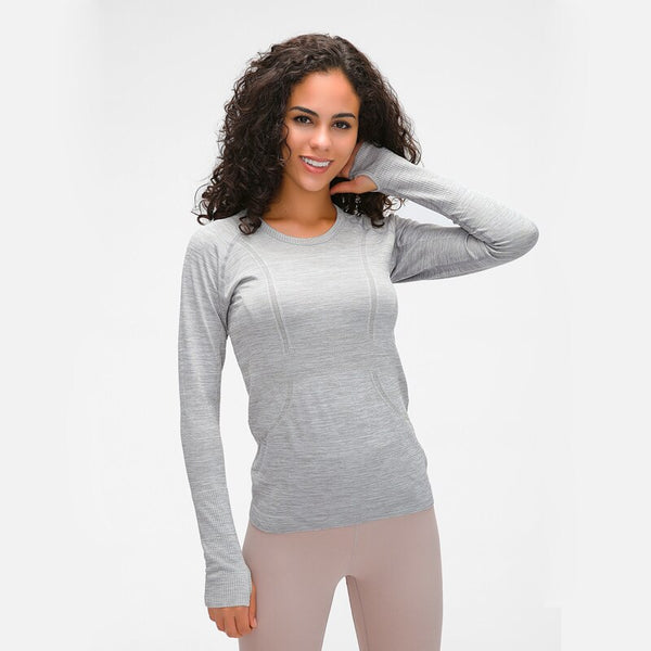 Nepoagym OCEAN Yoga Seamless Top Super Soft Long Sleeve Shirt Stretchy. Workout Top for Women, jd sports, sports direct, Decathlon 