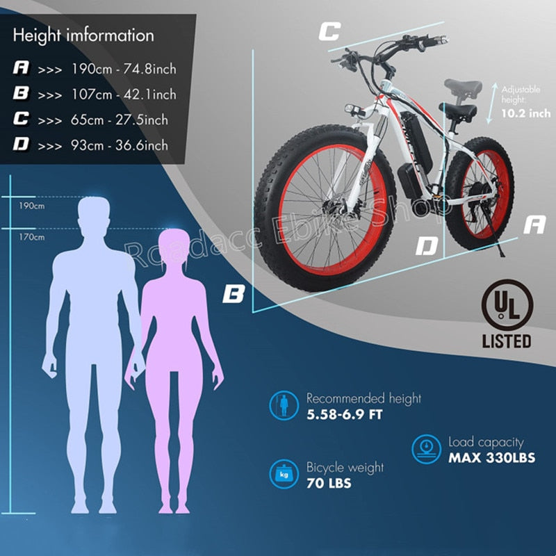 500W, 750W , 1000W Smlro XDC600 Electric Bicycle with Lithium Battery and 26Inch Wheels-10