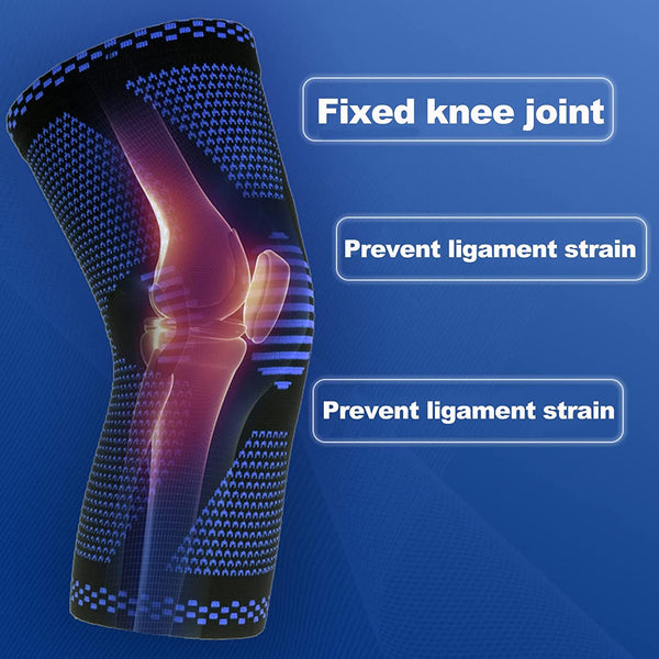 Knee Brace Support Compression Sleeve with Side Patella Stabilizers