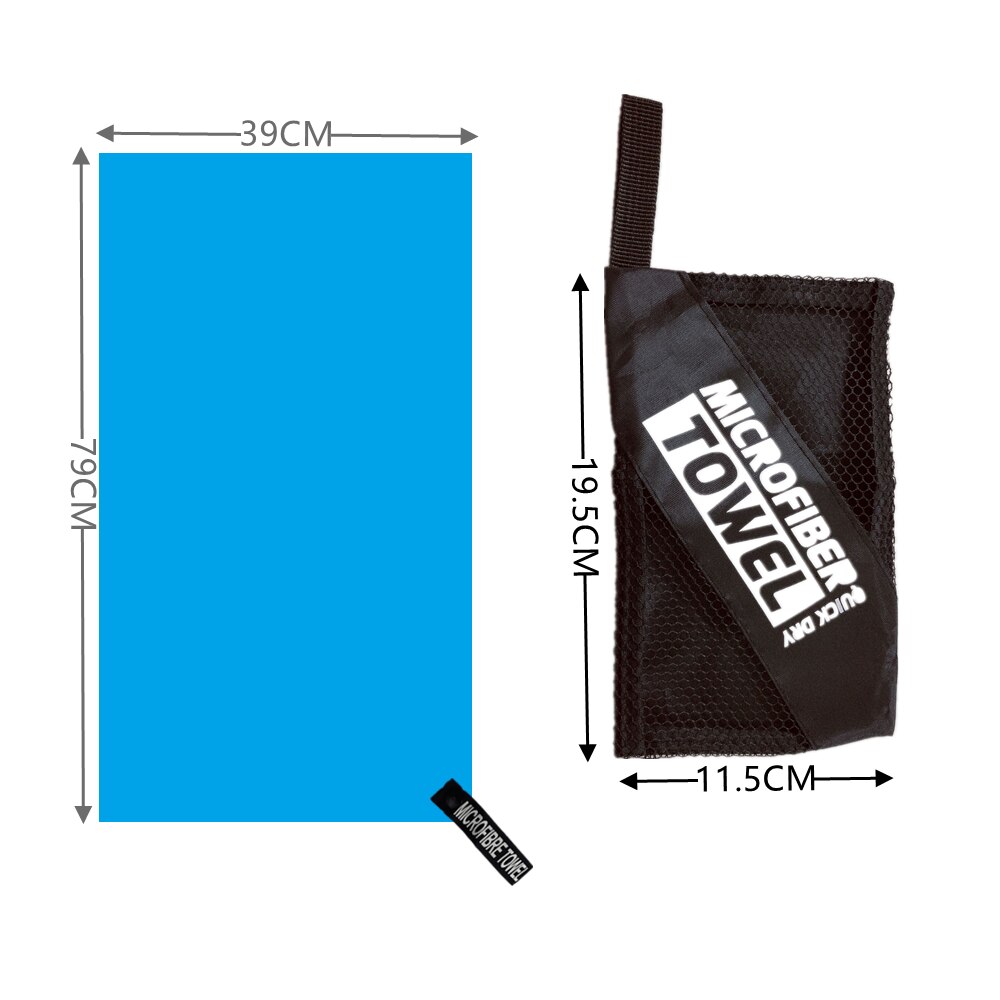 Comprar bbx37-blue-with-bag Microfiber Fast Drying Super Absorbent Gym towel