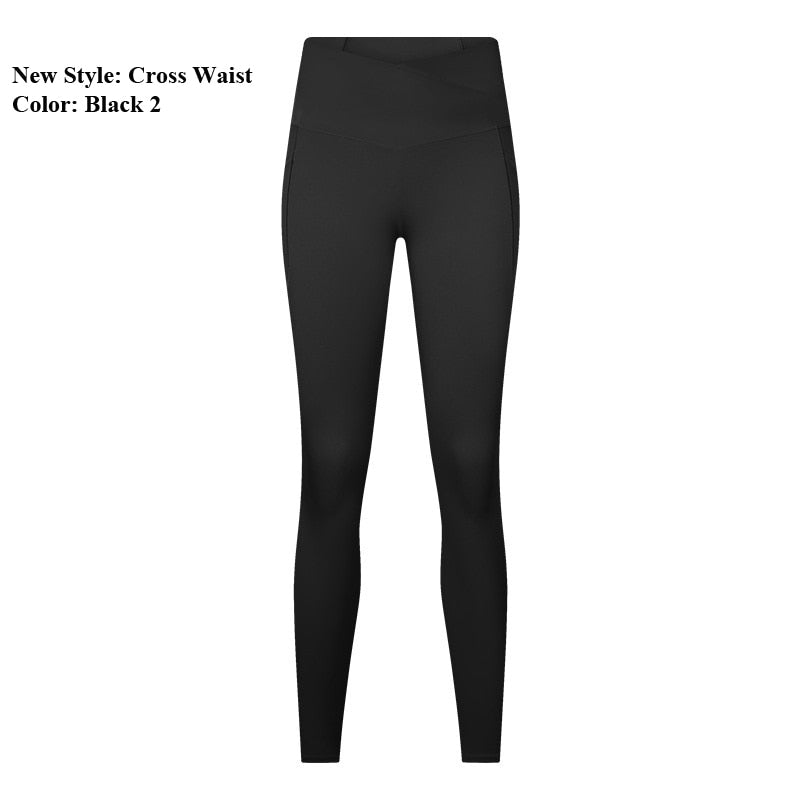 Naked Feel High Waist Tummy Control, Butt Lift Yoga Pants with Pockets for Women