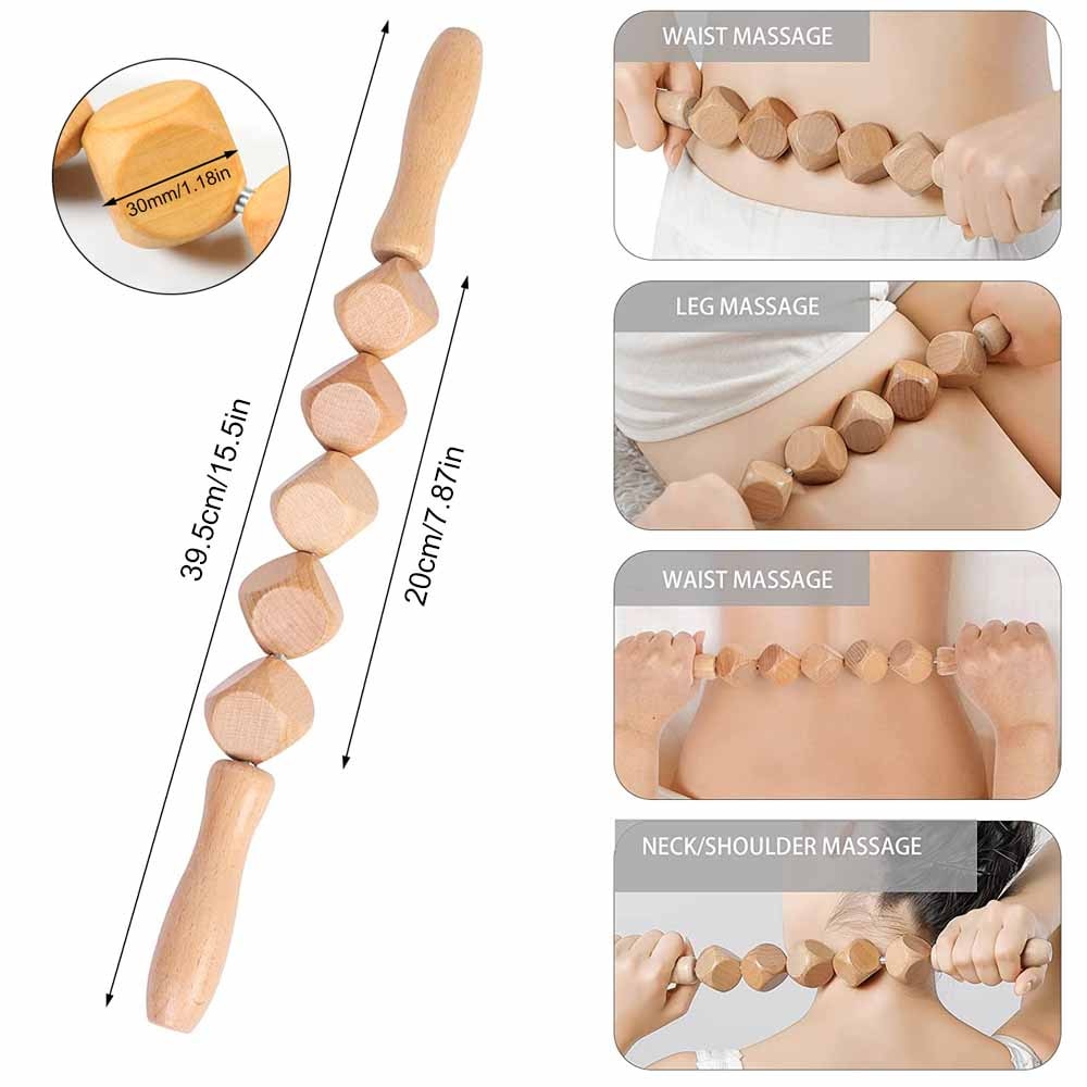 Buy type-13 BYEPAIN Wooden Exercise Roller Trigger Point Muscle Massager