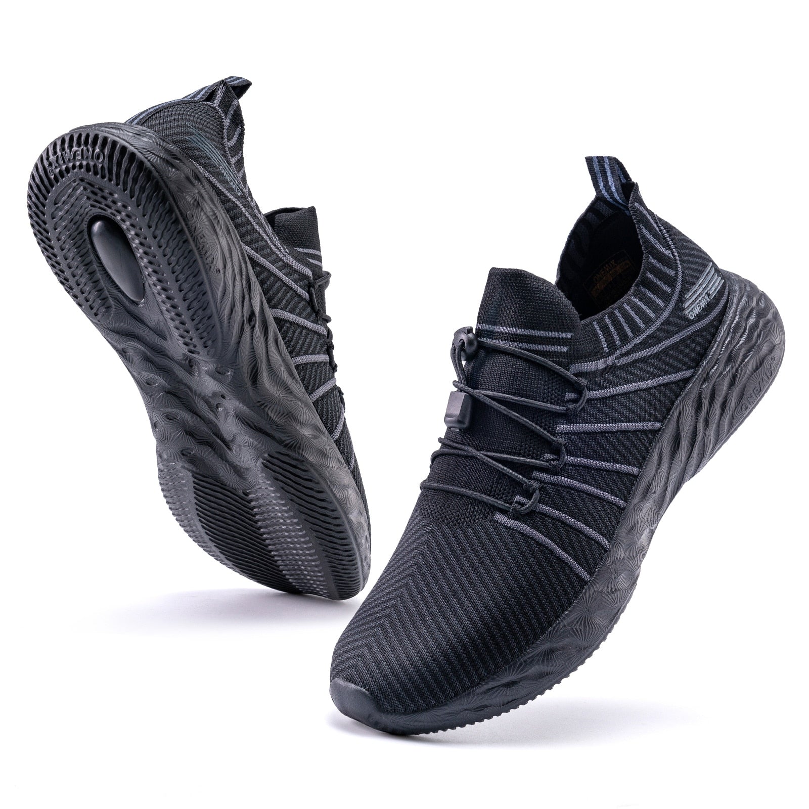 ONEMIX Black Flywire Waterproof Breathable Running and Hiking Shoes for Men