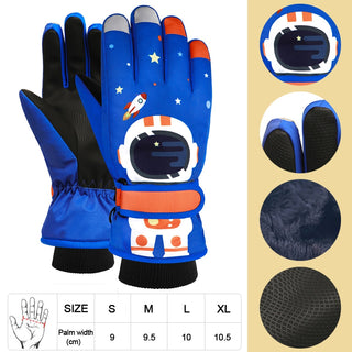 Buy b-royal-blue Men, Women &amp; Children Warm Waterproof Ski and Cycling Gloves