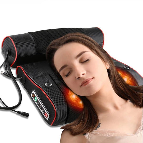 Electric Neck & Back Relaxation Heating Massage Pillow