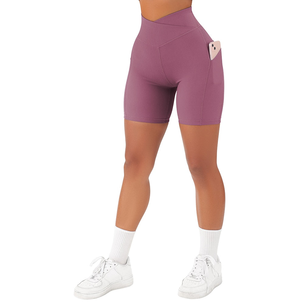 Buy sl905rp OMKAGI Waisted Seamless Sport Shorts for women