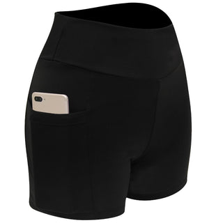 Buy 8-black Waist High Stretchy Tight sports Shorts for women