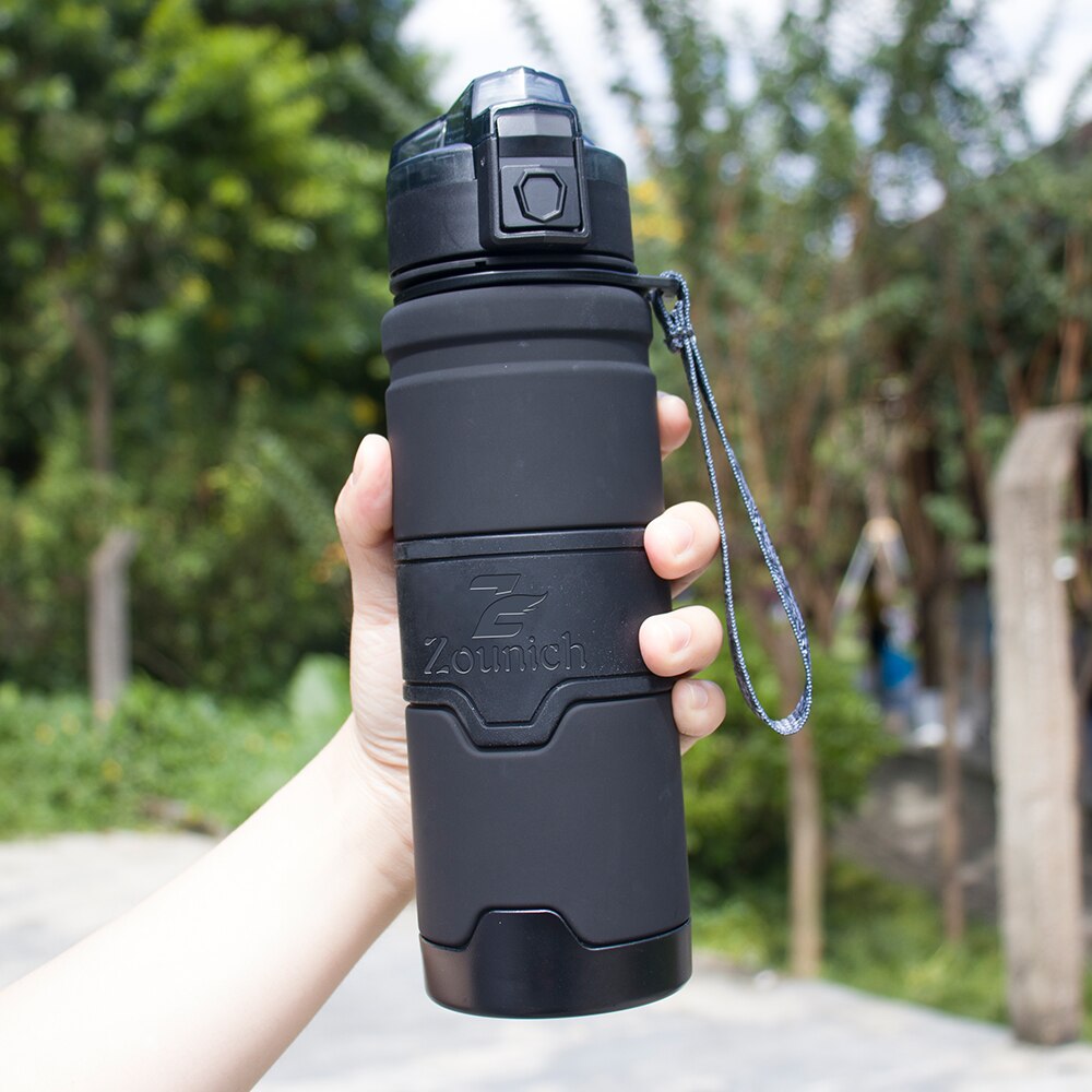 Comprar black ZOUNICH Protein Shaker Portable Water Bottle Leakproof