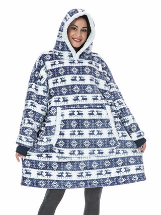 Buy blue-deer Oversized Tie Dye Fleece Giant Hoodies for Women