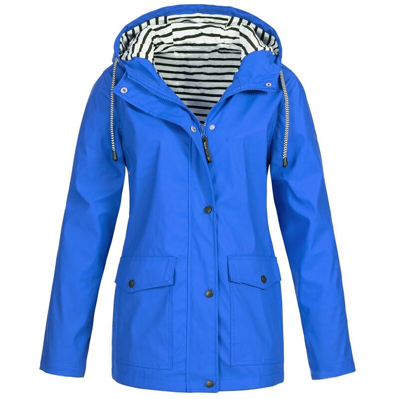 Women Jacket Coat Windproof Waterproof Transition Hooded Jackets Outdoor Hiking Clothes Outerwear Women's Lightweight Raincoat