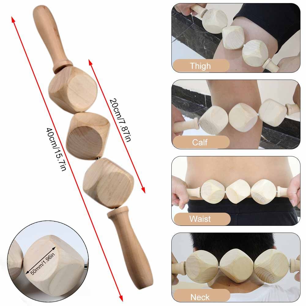 Compra type-12 BYEPAIN Wooden Exercise Roller Trigger Point Muscle Massager
