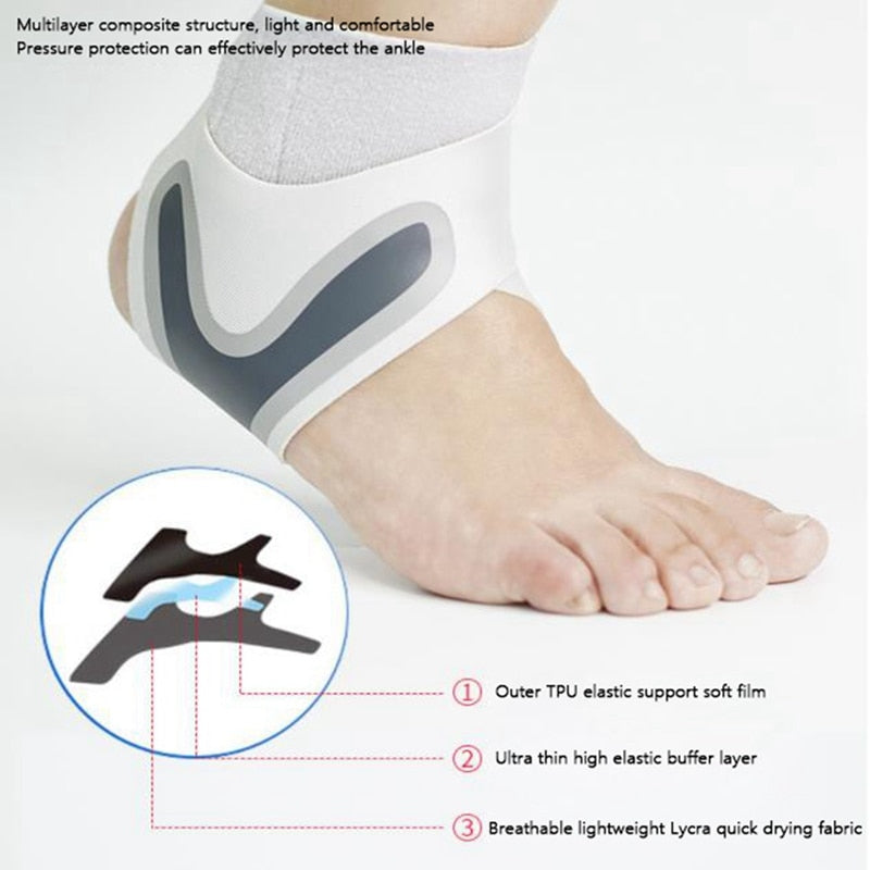 Sport Elastic Ankle Support Brace with Guard Band