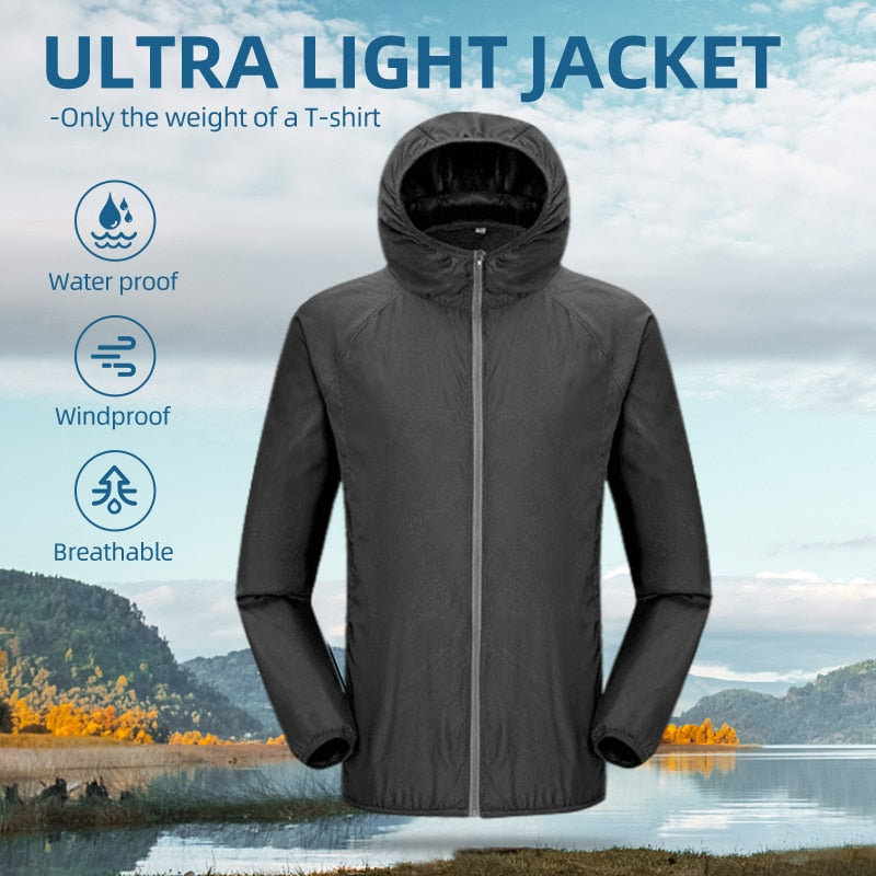 Outdoor Camping Men's Jacket Same Sunscreen Spring Autumn Lightweight Single-Layer Coat Waterproof Sports Hiking Clothes