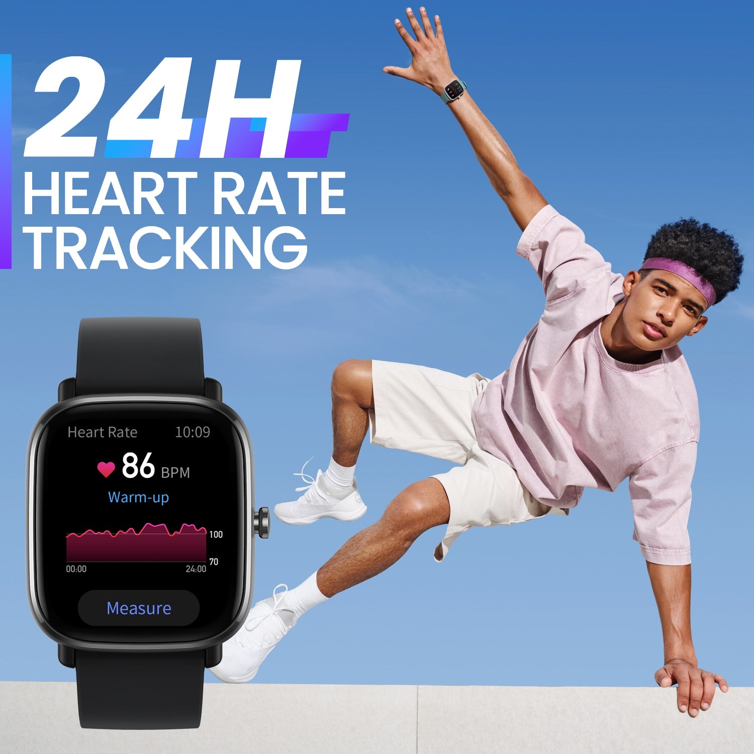  Amazfit GTS 2 mini Smartwatch with Sleep Monitoring & 68+Sports For Android and iOS
