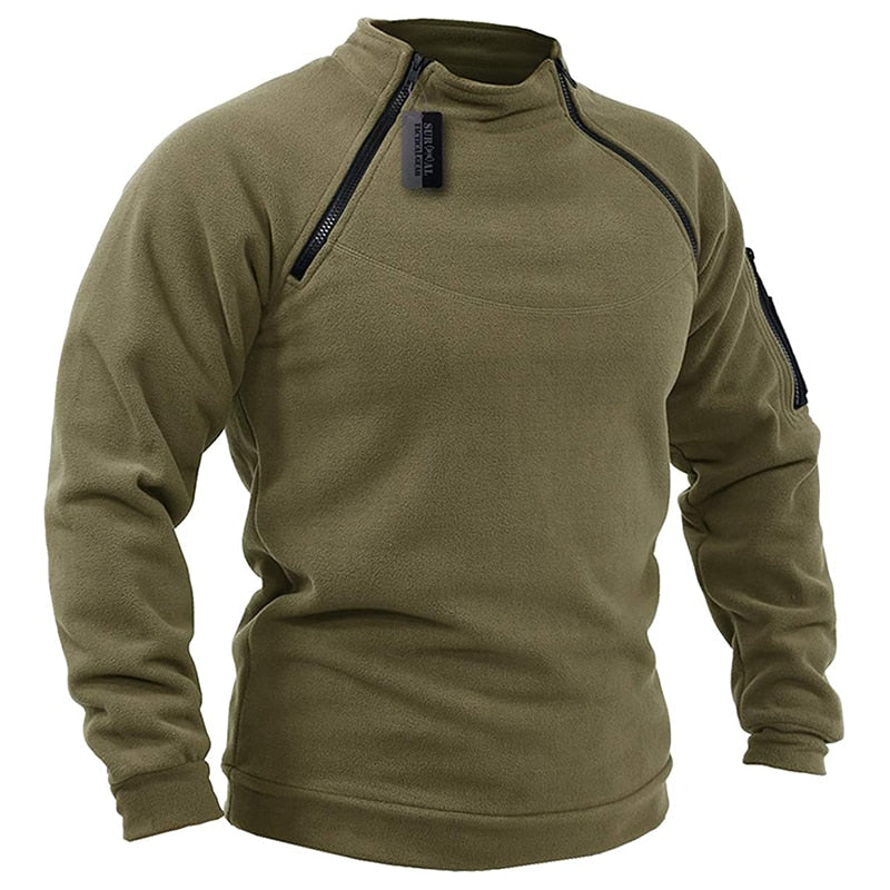 US SWAT Mens Tactical Outdoor Polar Fleece Jacket Hunting Clothes Warm Zipper Pullover Man Windproof Coat Thermal Hiking Sweater