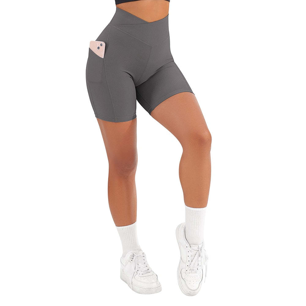 Acheter sl905gy OMKAGI Waisted Seamless Sport Shorts for women
