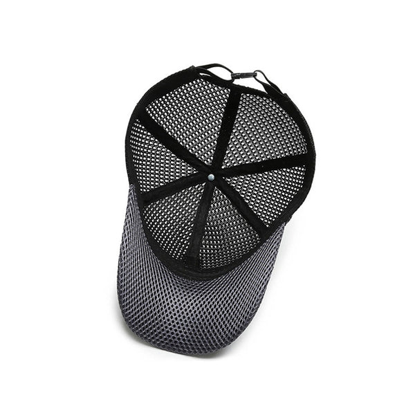 Mesh Solid Pattern Breathable Baseball Cap for Men