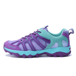 Compra purple-1 Breathable Men &amp; Women Trekking Non Slip Shoes