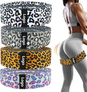 Print Exercise Resistance Bands for Legs Butt Fabric Non-Slip Bands for Working Out
