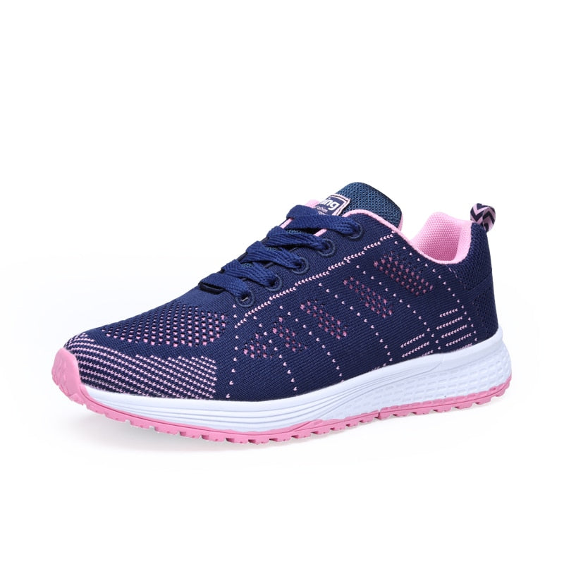 Compra darkblue Sport Running Shoes Women Air Mesh Breathable Walking Women Sneakers Comfortable White Fashion Casual Sneakers Chaussure Femme
