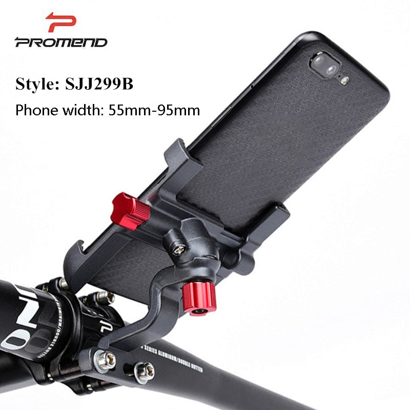 Promend 360 Rotatable Bike Mobile Phone Holder Aluminum Adjustable Bicycle Holder