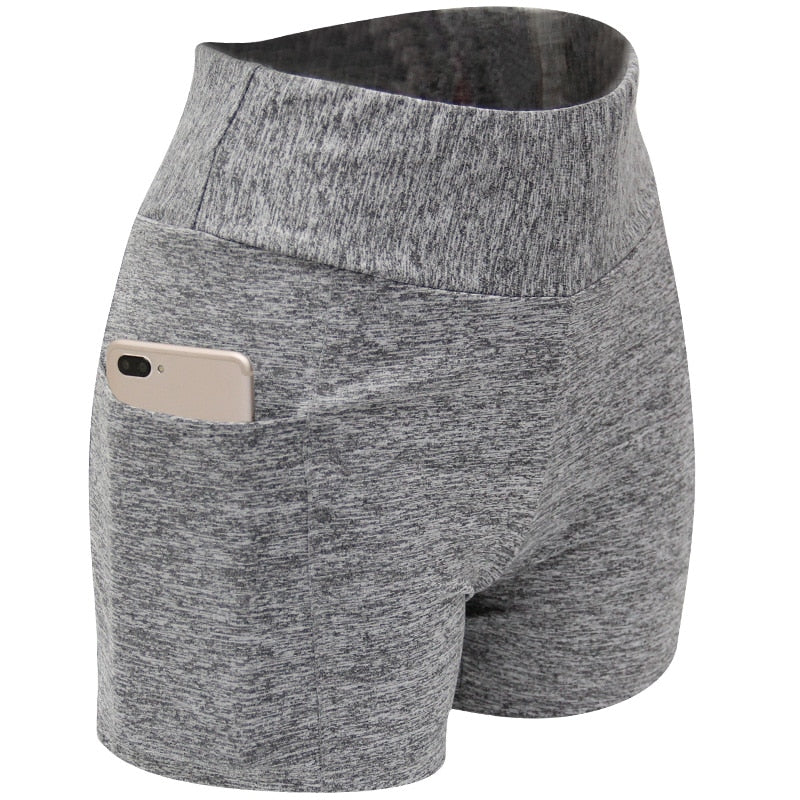 Buy 2-dark-hemp-grey 2022 Women&amp;#39;s Yoga Pants Gym Pants Sports Running Shorts Quick Dry Leggings Cycling Push-Ups Safety Panties with Side Pockets