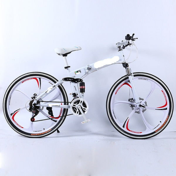 26 I26 Inch Carbon Fiber Mountain Bike 21 Speed Aluminum rims Double Brake