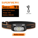 SupFire HL05 Mini  Headlamp With Motion Sensor USB RechargeableHeadlamp With Motion Sensor USB Rechargeable