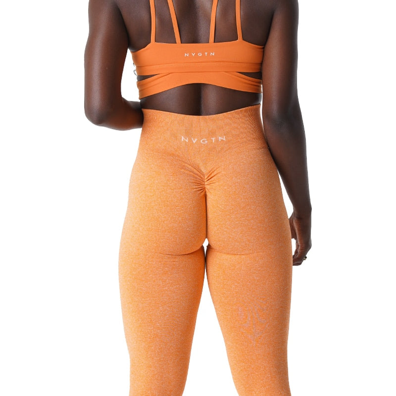 Acheter sunset-orange NVGTN Speckled Scrunch Soft Workout Seamless Leggings for Women