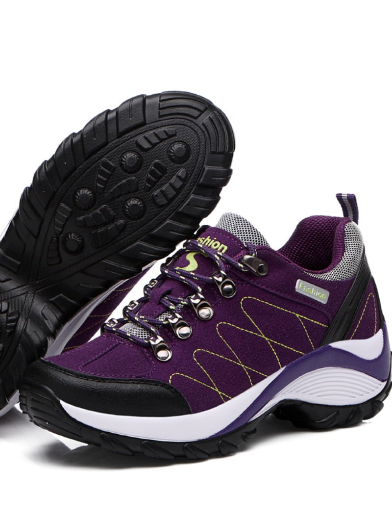 Waterproof Platform Hiking Shoes for Women - 0
